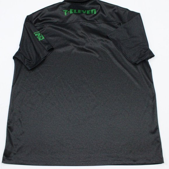 7 Eleven Adult Employee Issued Black Green Short Sleeve Mens Polo Shirt XL - Picture 7 of 9